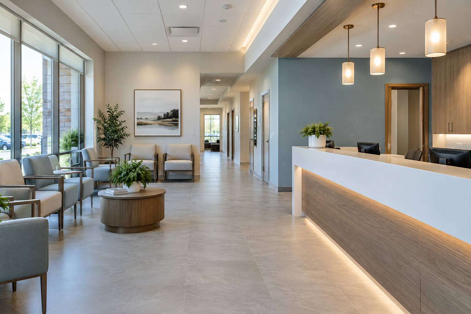 Medical clinic waiting area
